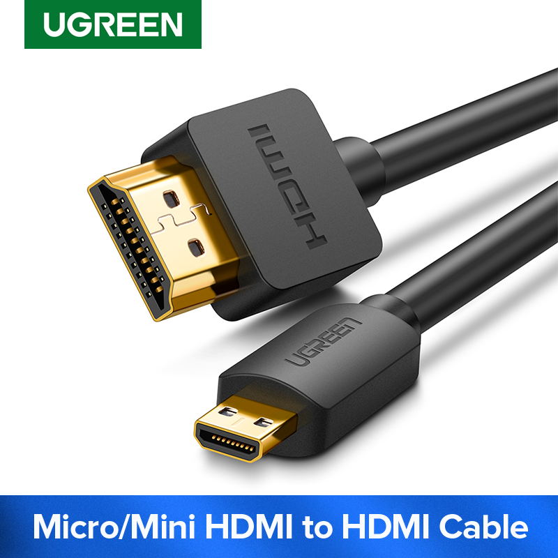 Ugreen Dây Cáp Chuyển Đổi Micro Hdmi 4k / 60hz 3d Sang Hdmi Cho Máy Chiếu Gopro Sony 1m 1.5m Mini Hdmi