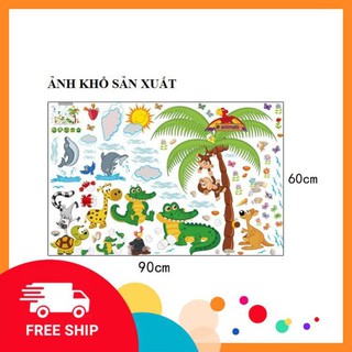 ⚡️𝗙𝗥𝗘𝗘𝗦𝗛𝗜𝗣⚡️ Decal dán tường Rừng nhiệt đới