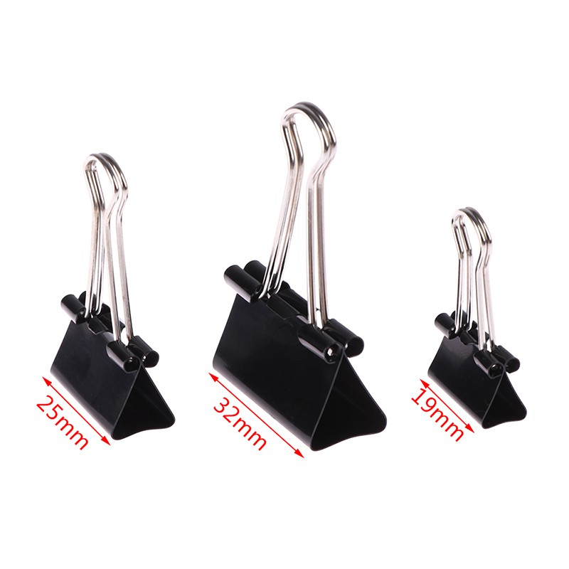 Set 10 kẹp giấy màu đen chất lượng cao