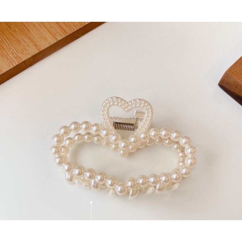Kẹp tóc càng cua  đính ngọc trai phong cách Hàn Quốc sang trọng cho nữ