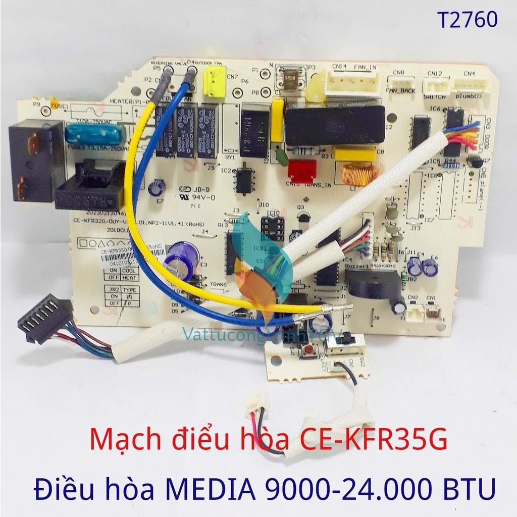 Bảng mạch điều khiển CE-KFR35G/N1Y-V1 thay thế cho Điều hòa MEDIA-NAGAKAWA