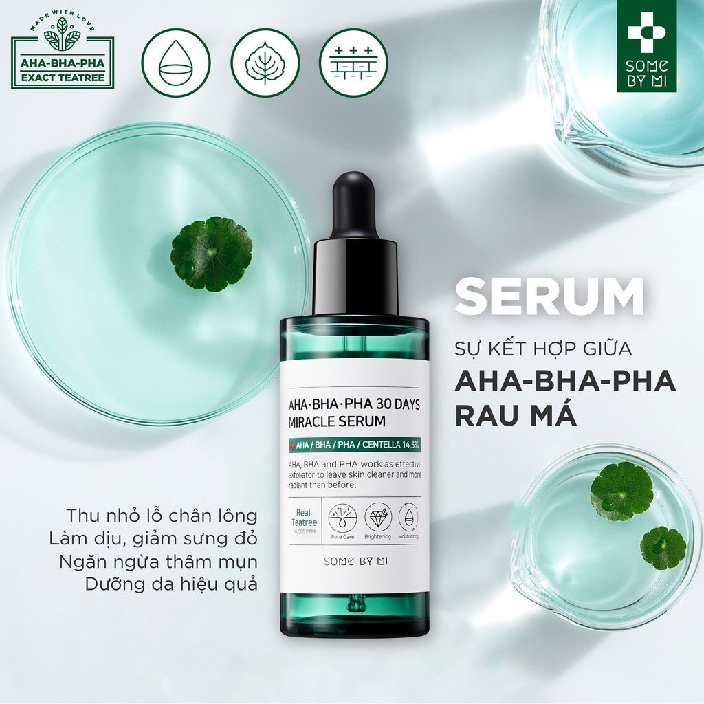 [CHÍNH HÃNG] Tinh Chất Giảm Mụn Some By Mi AHA-BHA-PHA 30 Days Miracle Serum 50ml