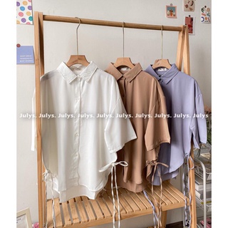 Áo Sơ Mi Vạt Buộc Nơ Eo Sẵn Tại Shop