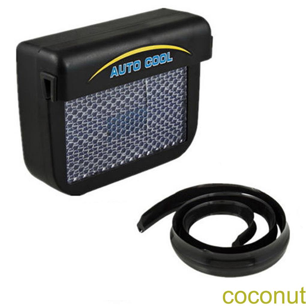 [Coco]Auto Fan Cooler Solar Powered Car Window Windshield Auto Air Vent Cooling Fan Cooler for 2545655 Motor