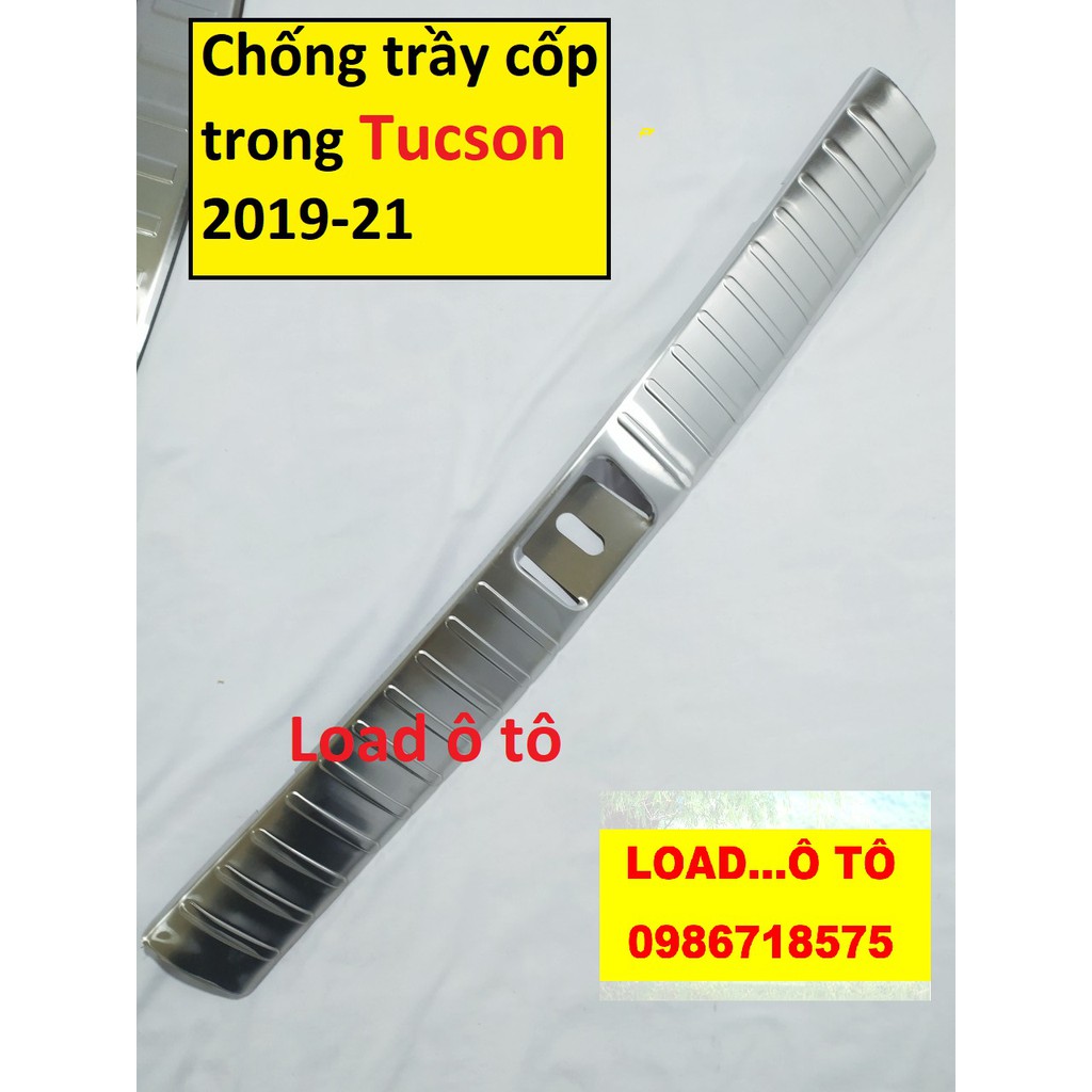 Chống Trầy Cốp Xe Huyndai Tucson 2018-2021 Trong, Ngoài Inox Cao Cấp