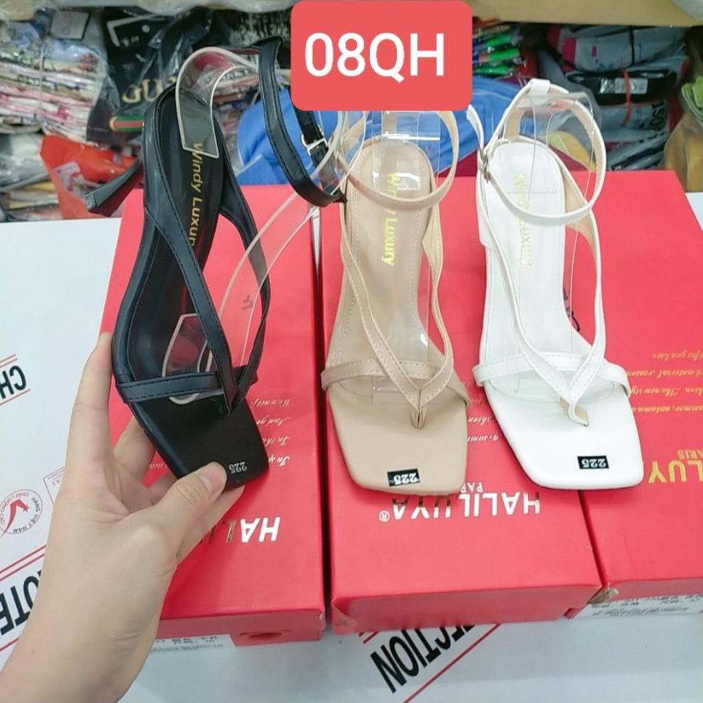 [Mã SKAMFSW175 giảm 10K đơn 50K] Sandal Cao Gót Quai Hậu Nữ 5 Phân, Gót Nhọn, Kẹp Ngón, Quai Mãnh - MS 08QH