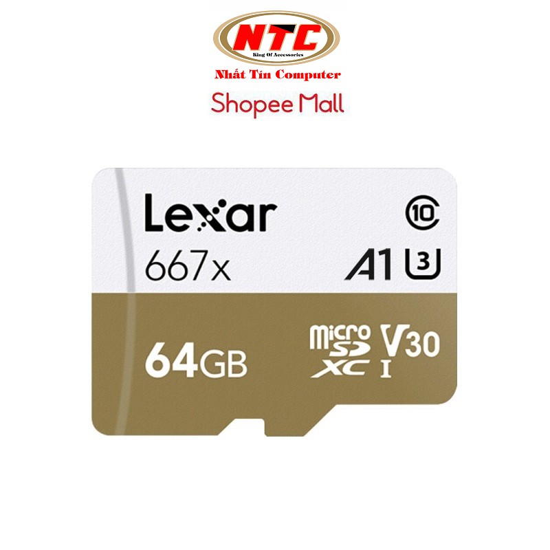 Thẻ Nhớ MicroSDXC Lexar Professional 667X V30 U3 4K A1 64GB R100MB/s W90MB/s - Không Box (Vàng) | BigBuy360 - bigbuy360.vn