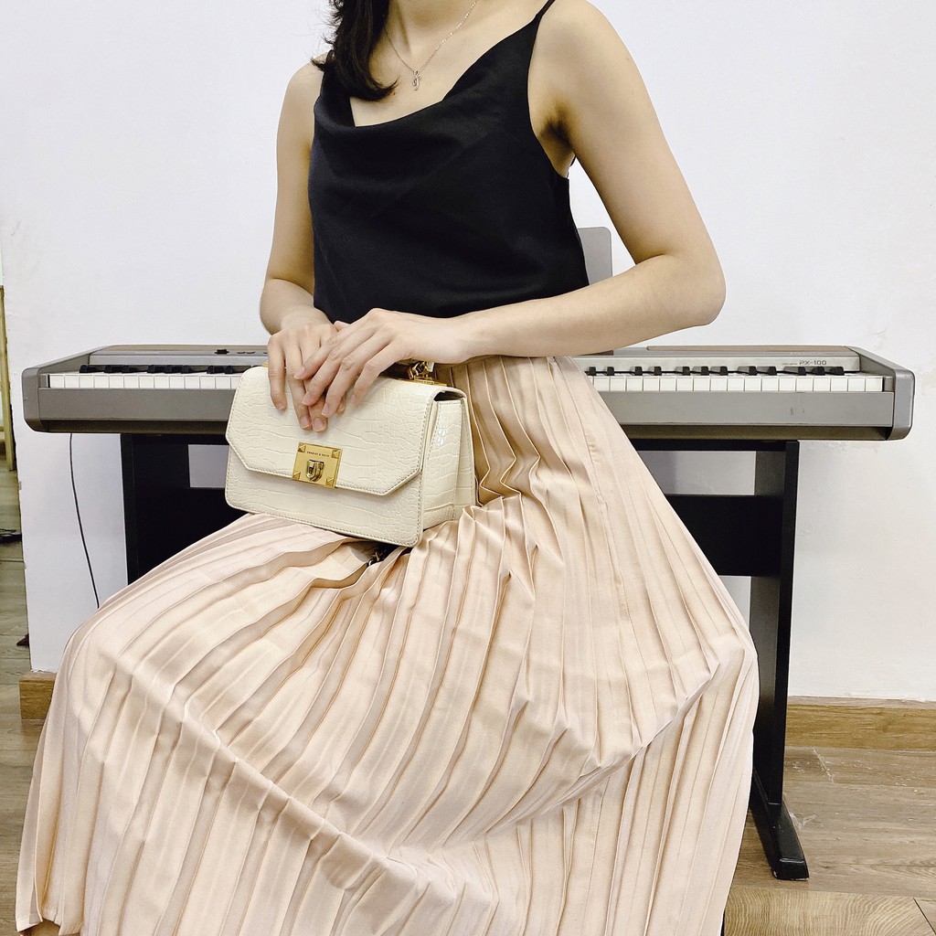 Chân váy dài xếp ly Molento chân váy chữ A xếp ly lụa dài cao cấp phong cách Hàn Quốc 2021 - X06 | BigBuy360 - bigbuy360.vn