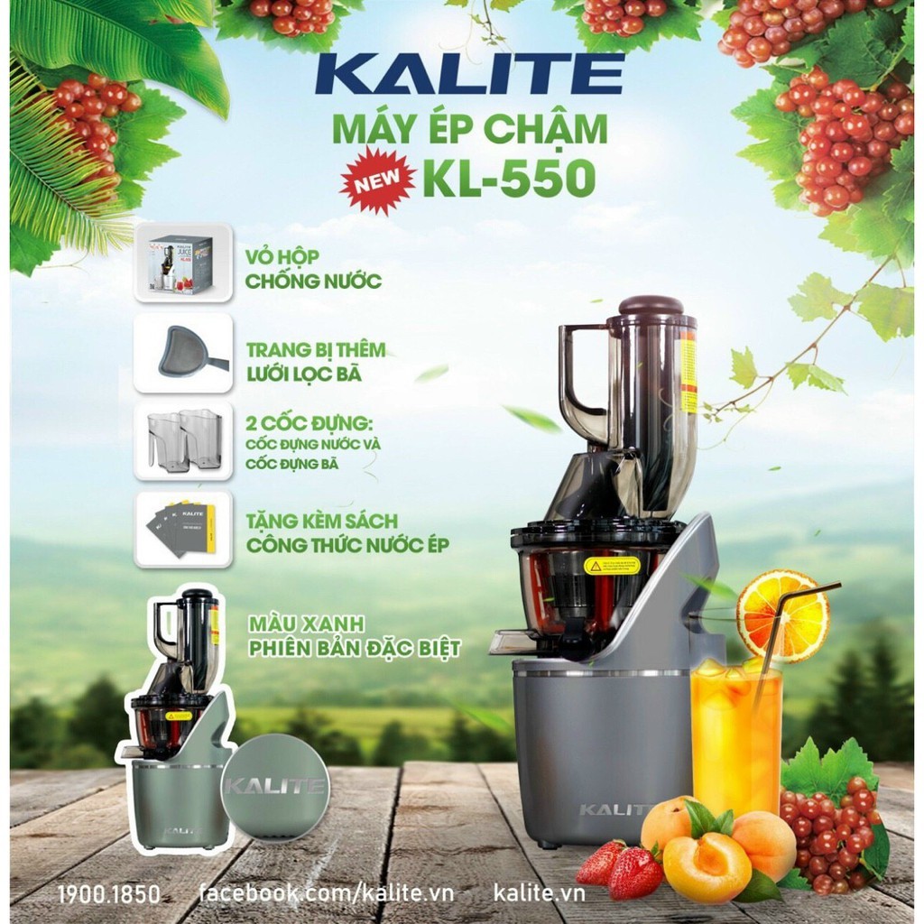 Máy ép chậm Kalite KL 550 - Hàng chính hãng