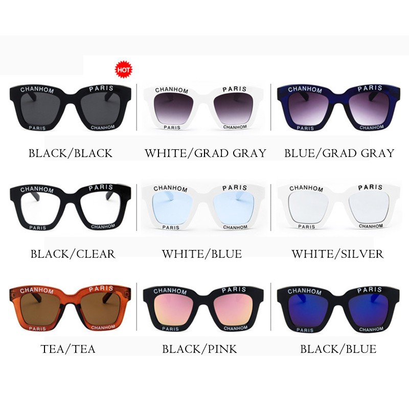Ready Stock Desginer Brand Square Frame Women Sunglasses UV400 Protection