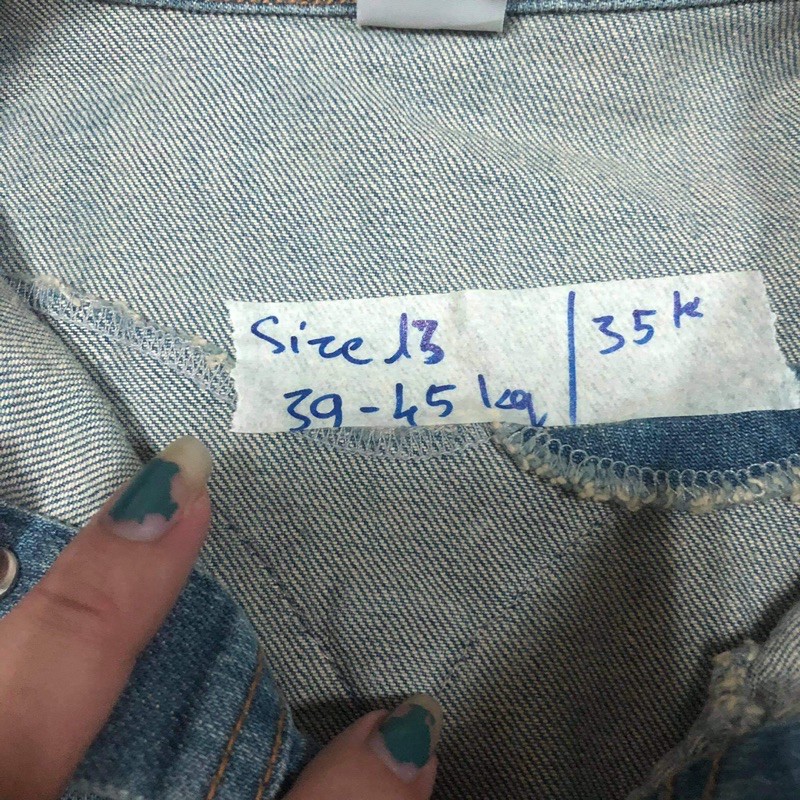 áo khoác jean trẻ em size 130