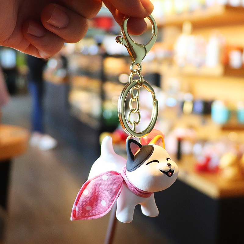 Móc Khóa Mèo Quàng Khăn Treo Túi