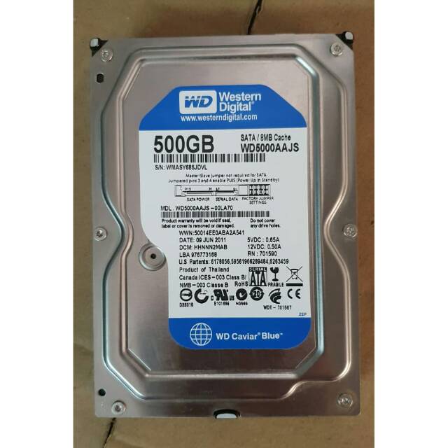 Wd Mô Hình Máy Bay Chiến Đấu 500gb / 7200rpm / Warranty