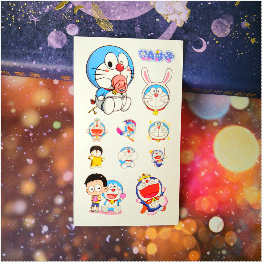 Tấm Hình Xăm Dán Tạm Thời Mini Chống Thấm Nước Họa Tiết Hoạt Hình Anime