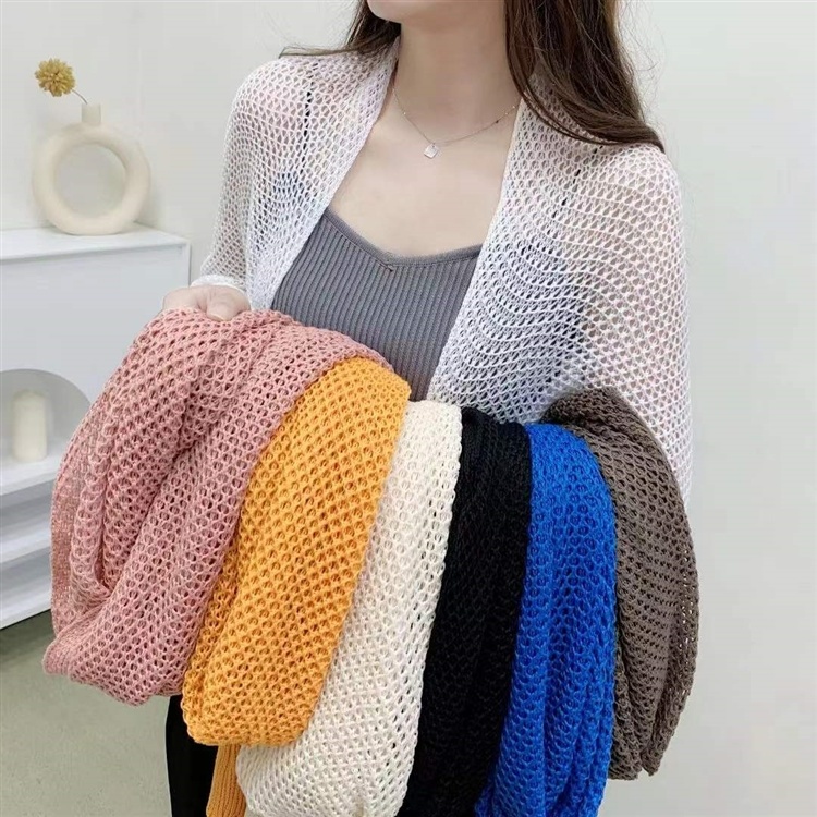 Áo Khoác Cardigan Dệt Kim Mỏng Dáng Ngắn Chống Nắng Thời Trang Mùa Hè Cho Nữ