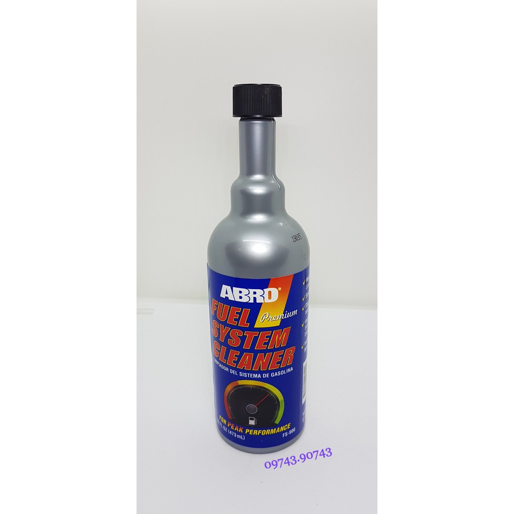 Dung Dịch Súc Béc Nhiên Liệu Xăng ABRO FUEL SYSTEM CLEANER 473ml