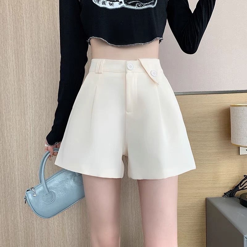 Quần short Nữ Cạp Cao Ống Rộng- Quần Sooc Nữ Cạp Cao Đủ 3 Màu Ống Rộng-mã 068