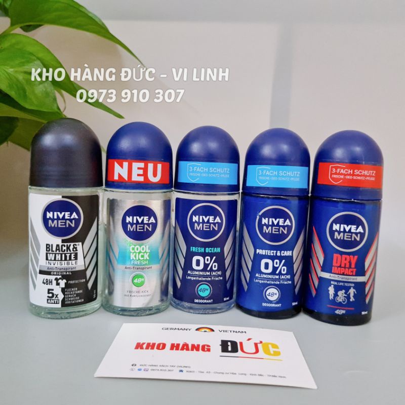 (kèm bill Đức) Lăn Nách Nivea Đức cho nam và nữ