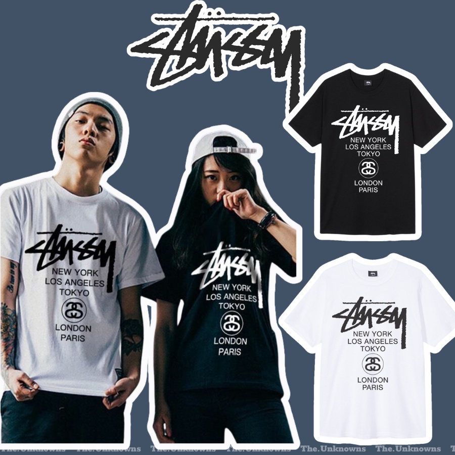 [High Quaility]-Áo Tee S*TUSSY WORLD TOUR,áo thun S*TUSSY cao cấp full túi tag