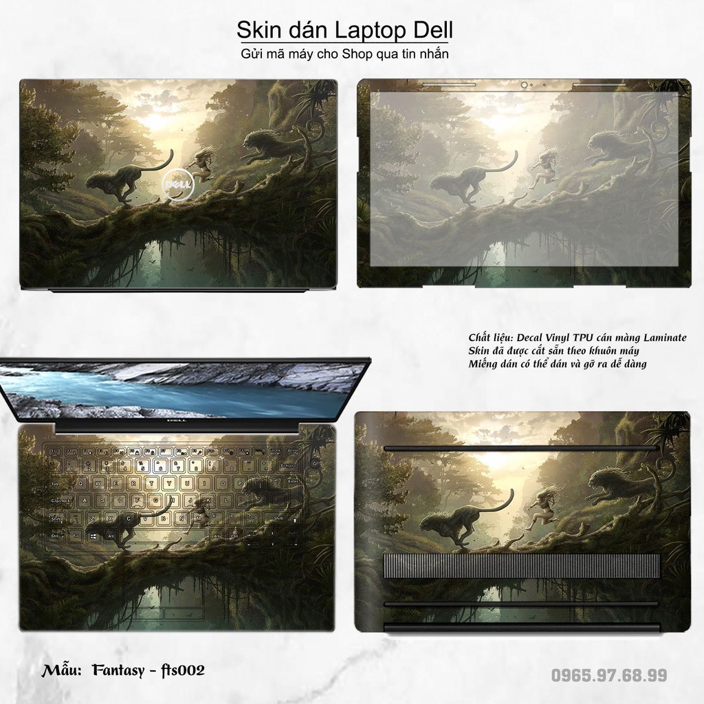 Skin dán Laptop Dell in hình Fantasy (inbox mã máy cho Shop)