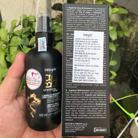 Kem xả khô Dikson Beauty Cream For Curly Hair dành cho tóc xoăn 150ml ( New 2021 )