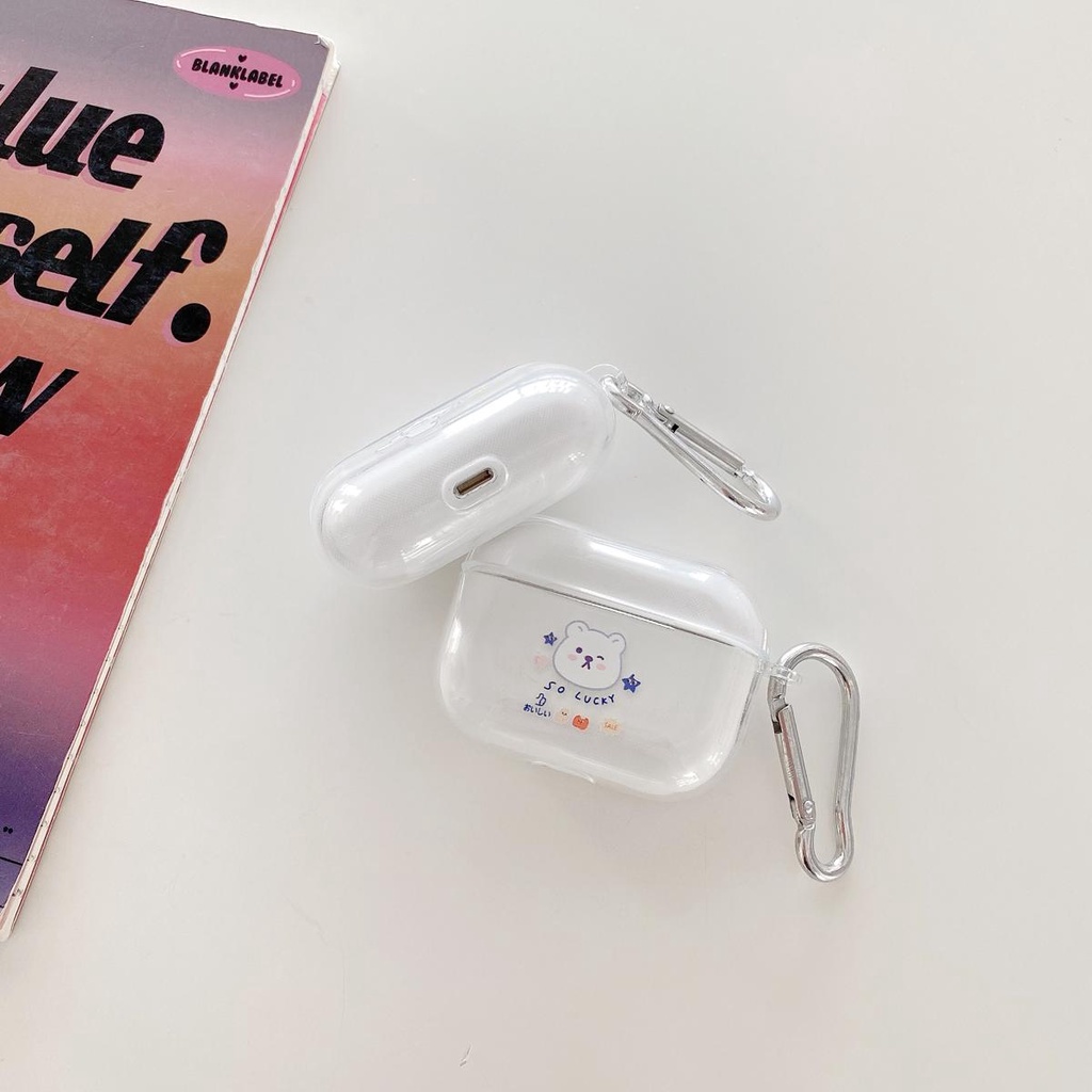 Cute Bear-shaped Airpods Case Soft TPU case Wireless headphone holster for Airpods 1/2/3 pro