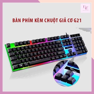 ⭐️RẺ VÔ ĐỊCH⭐️ Bàn phím kèm chuột máy tính Giả Cơ G21 PRO 2021 Có LED 7 Màu Ấn Tượng