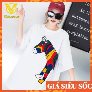 Áo phông nữ hình ngựa 3D nổi cá tính