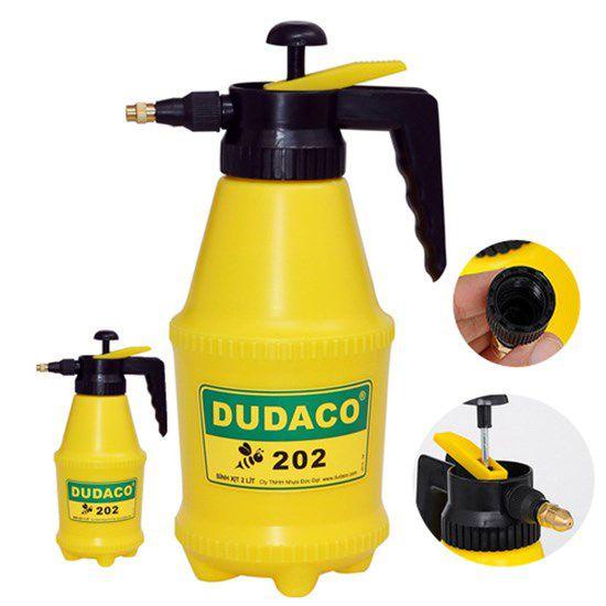 (có phụ kiện) Bình tưới cây phun sương DUDACO 2L màu vàng kèm ron dự phòng