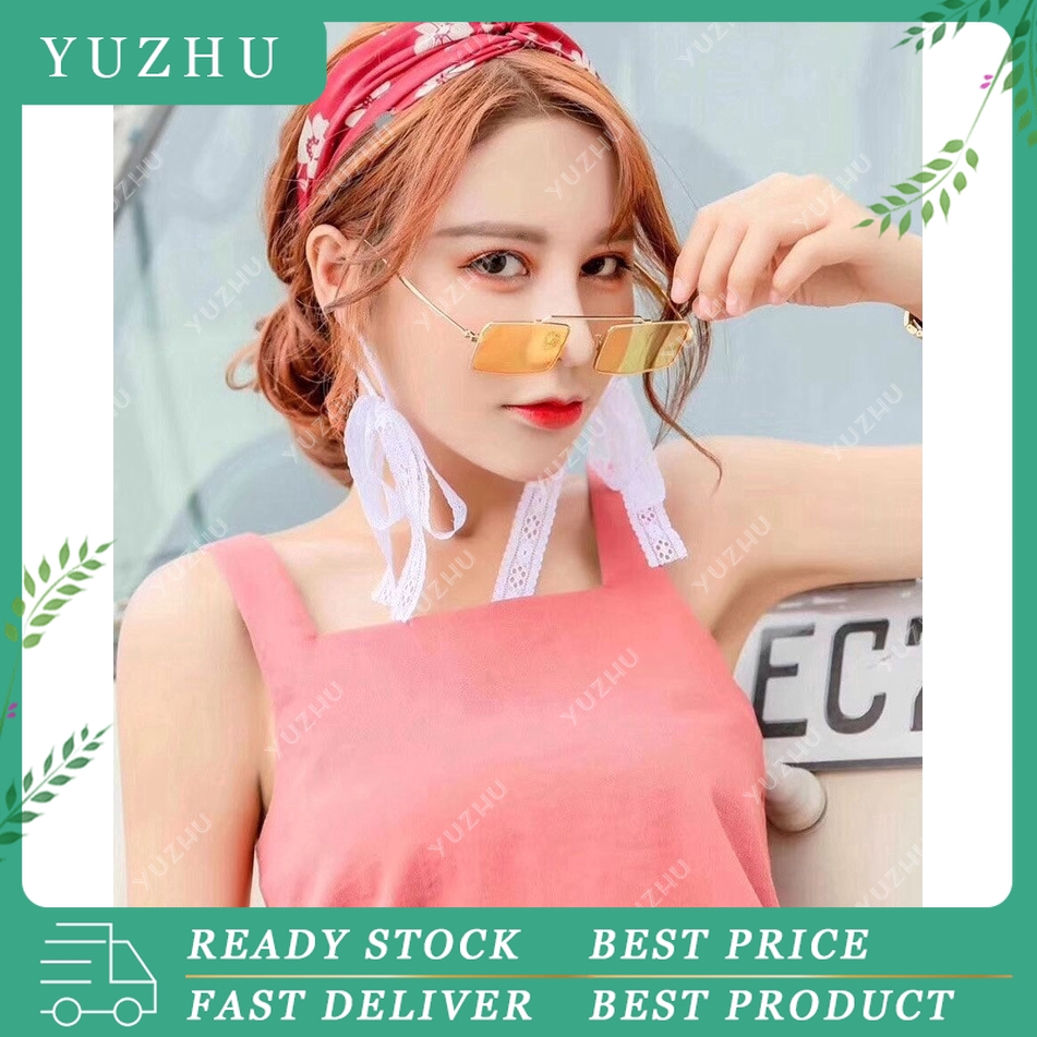 Kính Mát Gọng Kim Loại Hình Chữ Nhật Phong Cách Retro