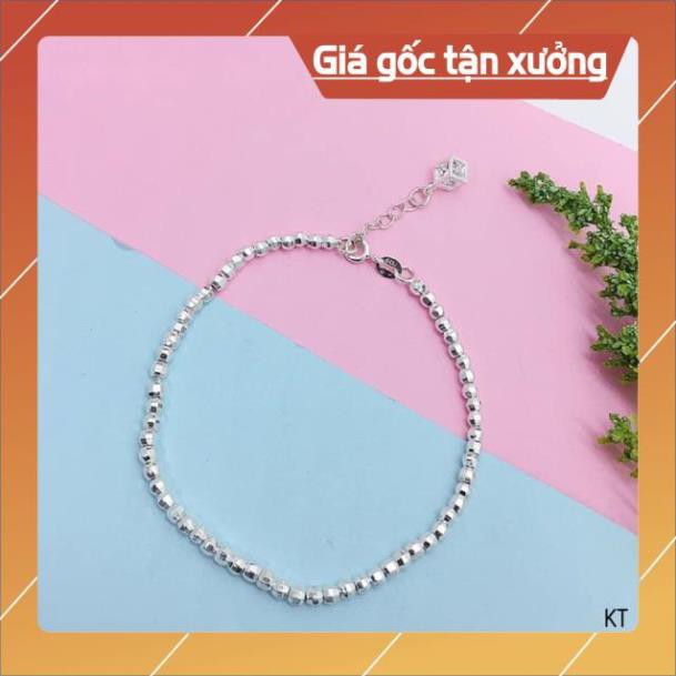 FREE SHIP Lắc tay nữ bi phay sáng đẹp chuẩn bạc ta