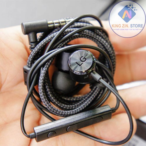 Tai nghe LG V40, V50 ThinQ Chính Hãng, Quadbeat 4 , Bass ấm cực phê - Tặng kèm dây quấn bảo vệ