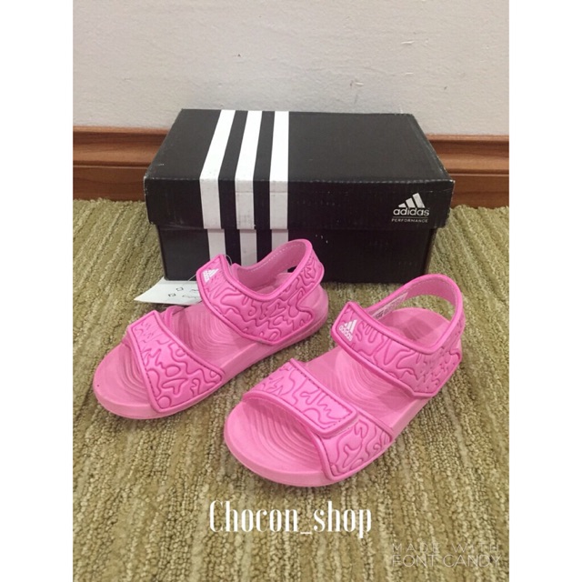 Sandal adidas hồng bé gái