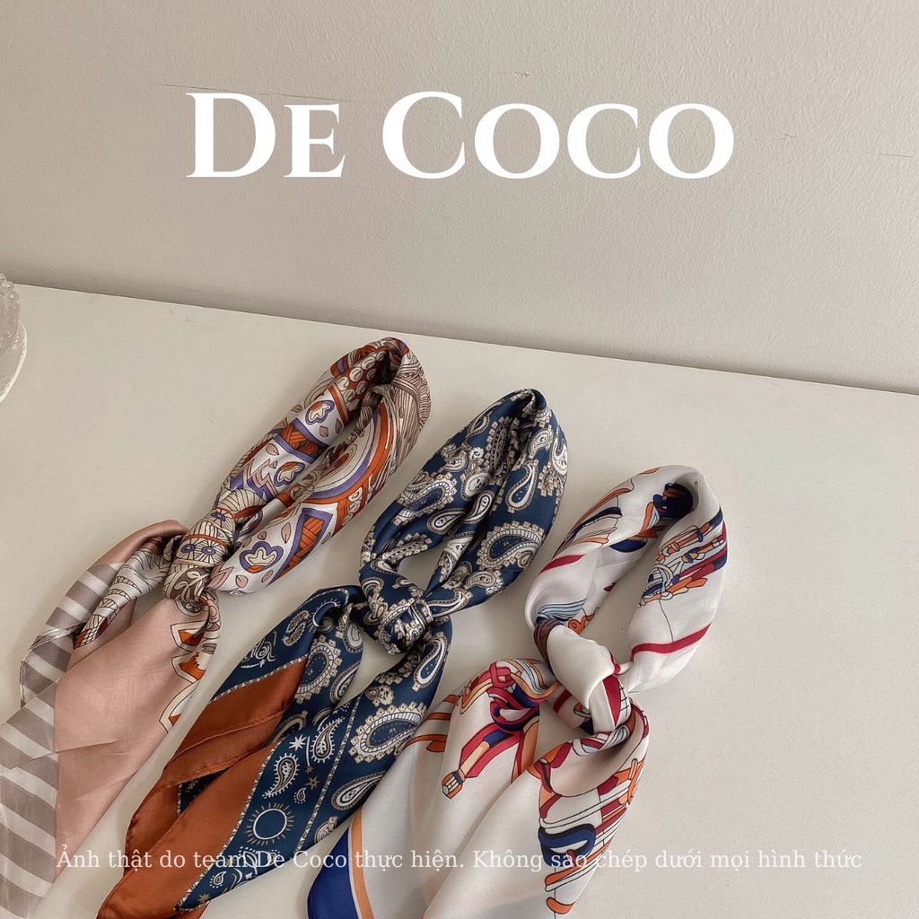 Khăn lụa DECOCO ACC Bandana hoạ tiết