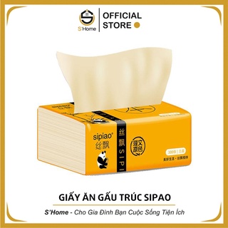 Giấy Ăn Gấu Trúc  ❤️S'Home❤️ Giấy Ăn SIPIAO Siêu Dai, Không Tẩy Trắng, An Toàn Cho Bé - SH53