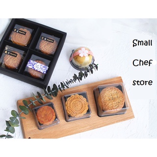 Set 10 hộp đựng bánh đế đen nắp trong 50-75-100gr