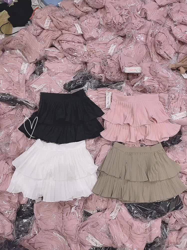 CHÂN VÁY XẾP LY GIÁ RẺ HAI TẦNG CÓ QUẦN TRONG V5 | BigBuy360 - bigbuy360.vn