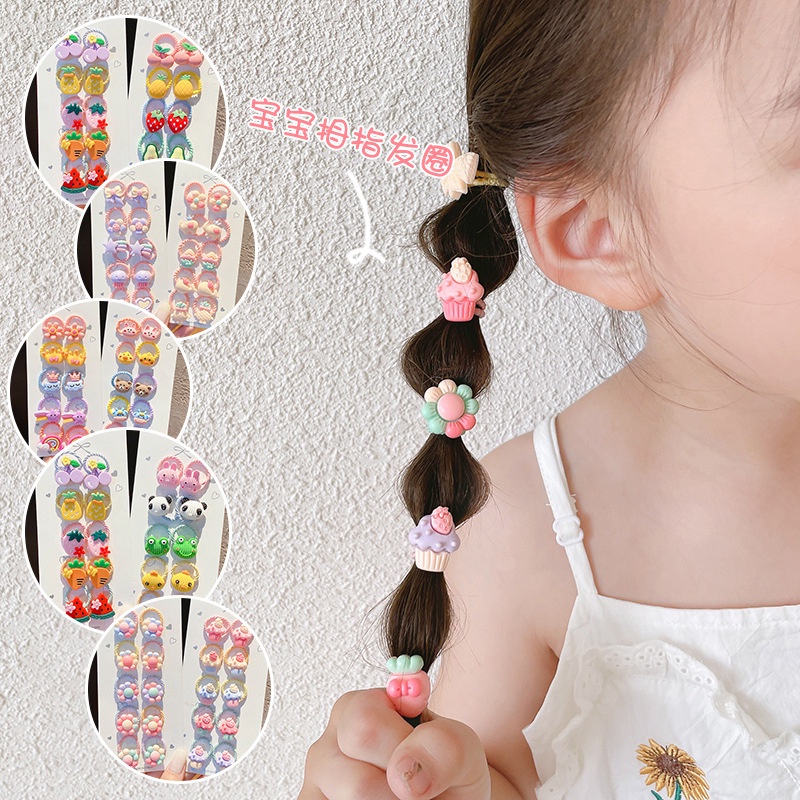 Set 10 mini Dây Buộc Tóc Dễ Thương Cho Bé Gái set kẹp tóc mái kẹp tóc cute kẹp tóc mini kẹp tóc cho bé gái kẹp mini phụ kiện tóc