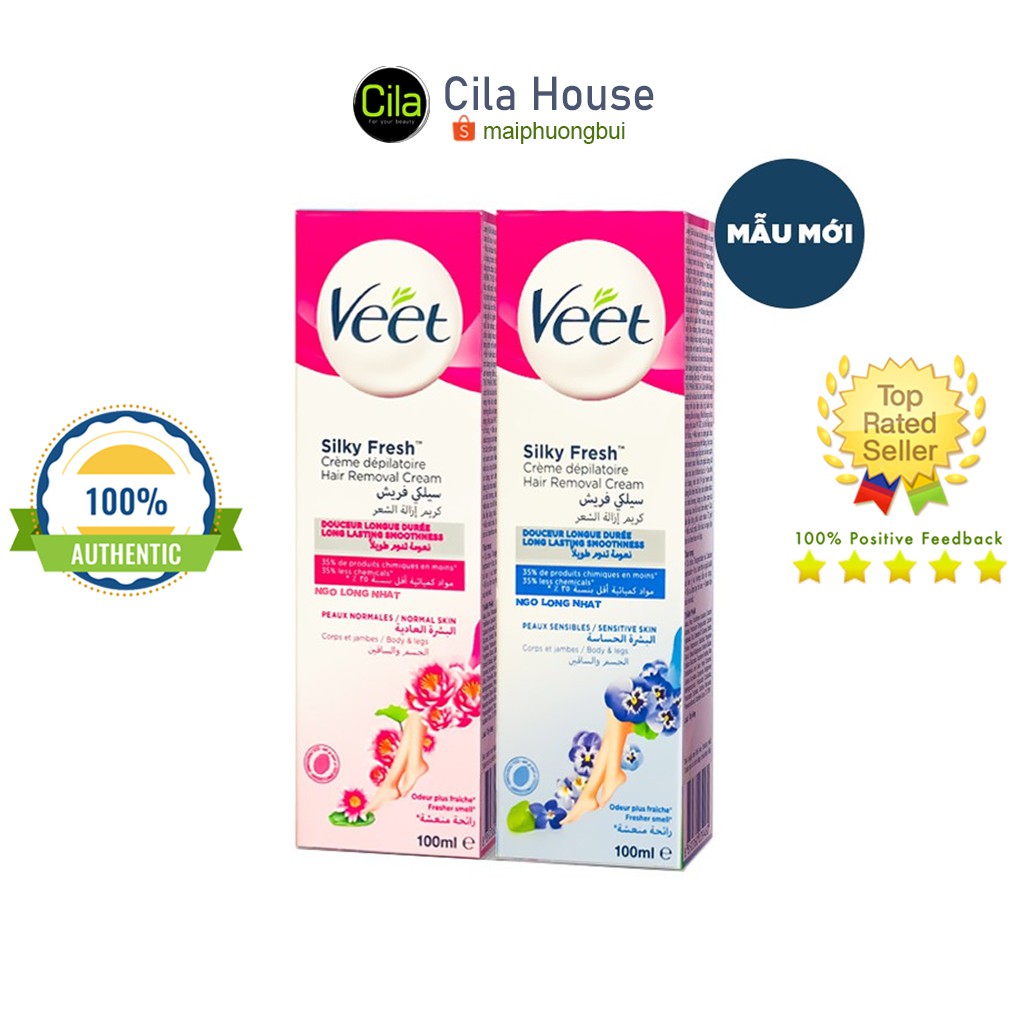 Kem Tẩy Lông VEET Pháp 100ML Cho Da Thường Và Da Nhạy Cảm - Cila House