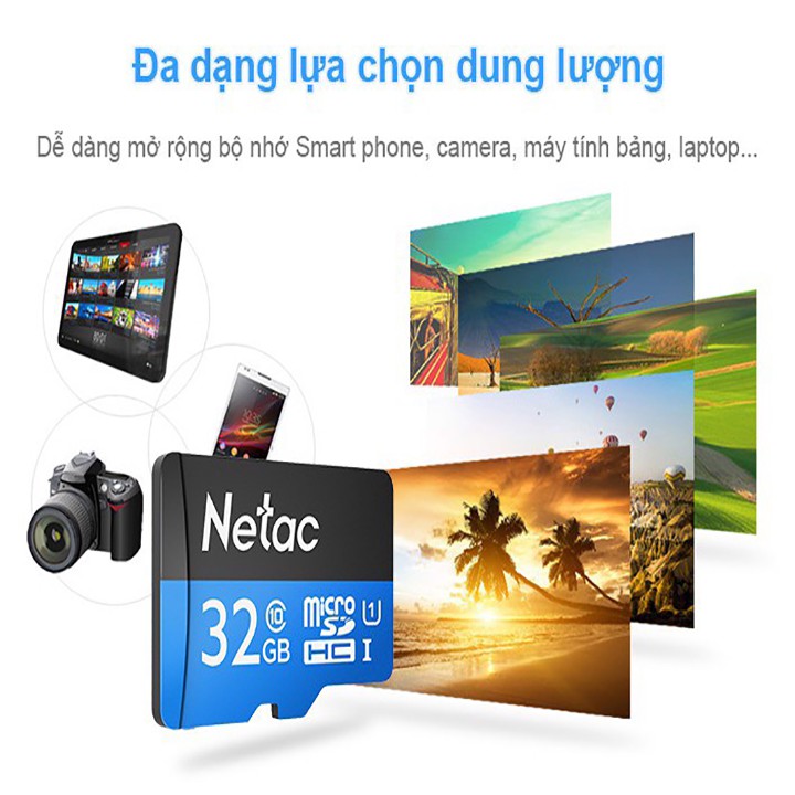 Thẻ nhớ Netac 32Gb Class 10 chuyên camera