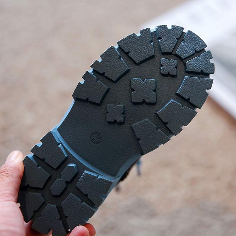 Giày Bốt Martin Cổ Thấp Đế Mềm Có Dây Kéo Chống Trượt Phong Cách Anh Quốc Cổ Điển Cho Bé Gái 3-16 Tuổi