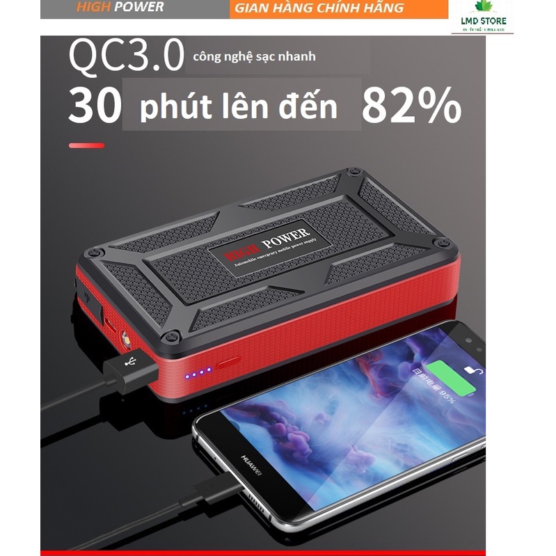 Bộ kích nổ ô tô LMD STORE, phụ kiện ô tô kiêm sạc dự phòng đa năng HIGH POWER