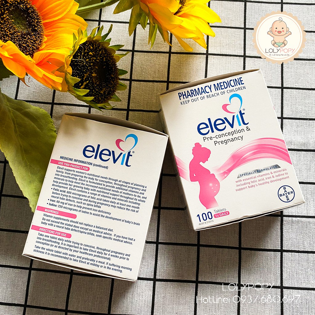 Elevit Úc – Vitamin tổng hợp cho bà bầu của Úc, 100 Viên