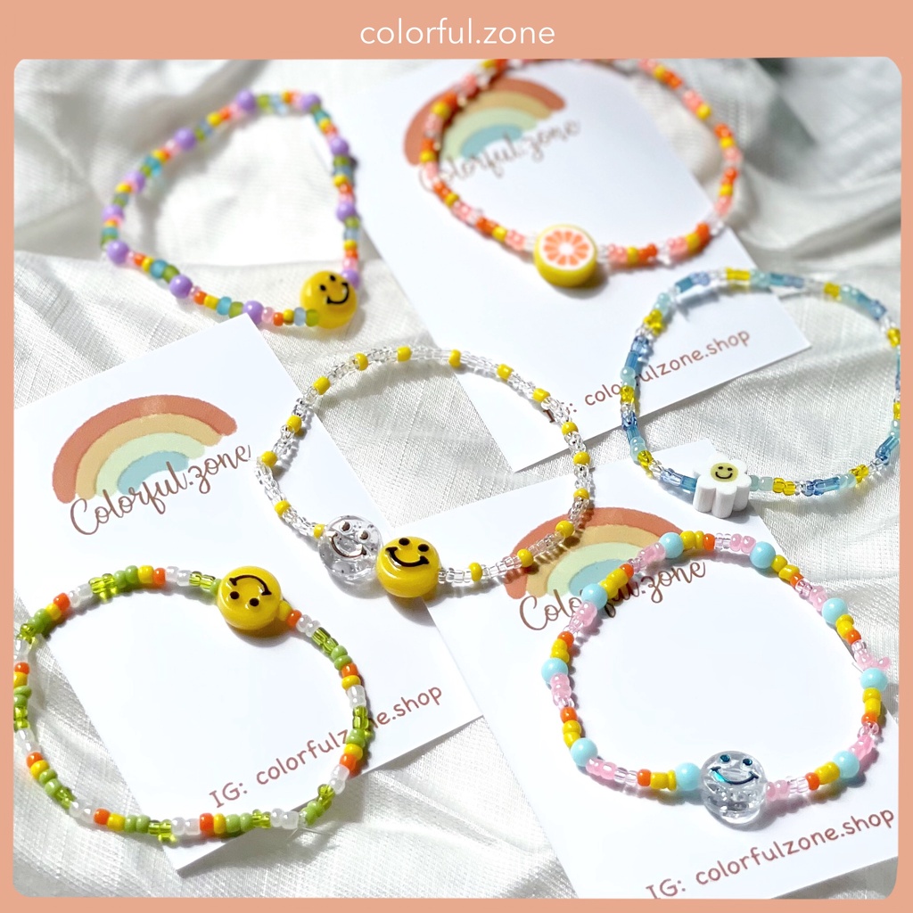 Vòng tay nữ hạt cườm handmade hot trend phong cách Hàn Quốc dễ thương | BigBuy360 - bigbuy360.vn