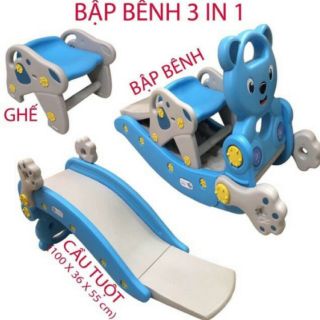 Bập bênh cầu trượt 3 in 1 loại lớn