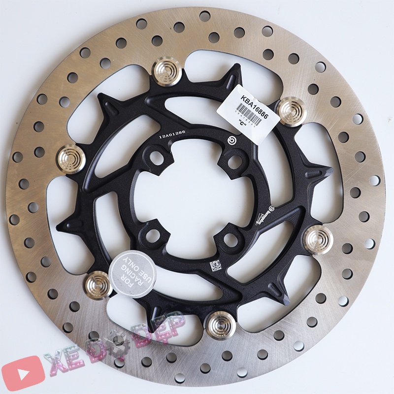 Đĩa BrembRacing khoen inox lòng màu 265mm