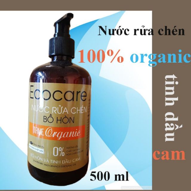 Nước rửa chén organic Ecocare xuất khẩu Đức, TINH DẦU CAM