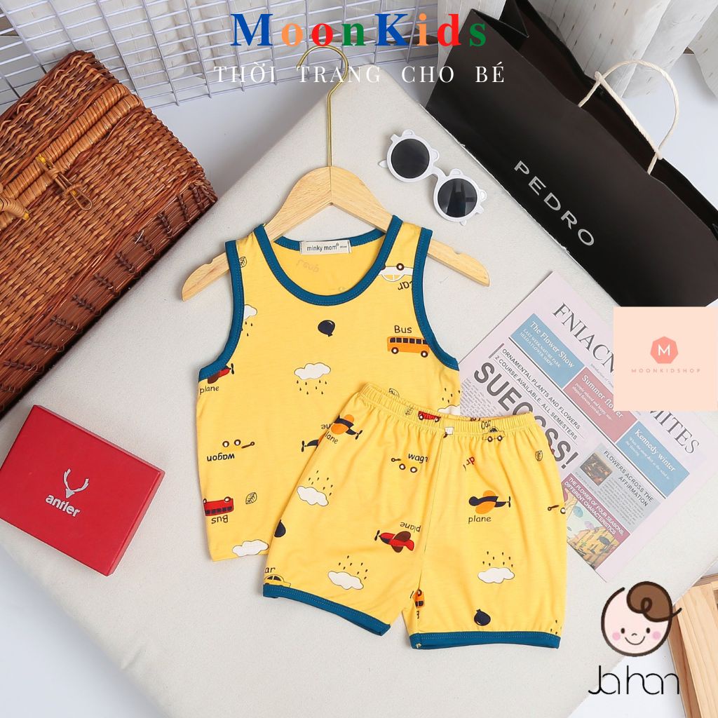 Bộ Ba Lỗ BABY SHAK Cho Bé️THUN LẠNH 100%️họa tiết siêu dễ thương dành cho bé từ 6-18kg,hàng có sẵn giao ngay