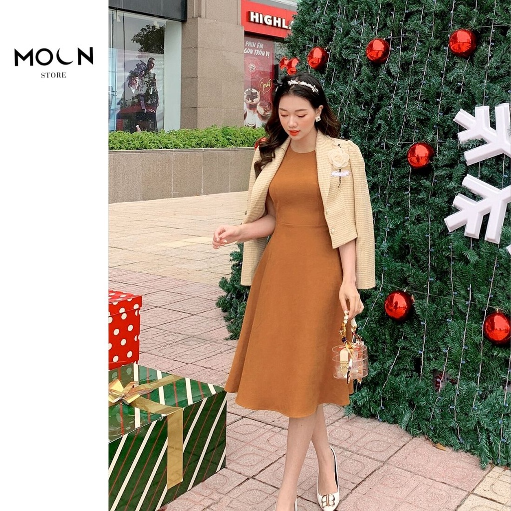 Áo khoác dạ tweed nữ công sở thu đông BVE29 - MOON STORE