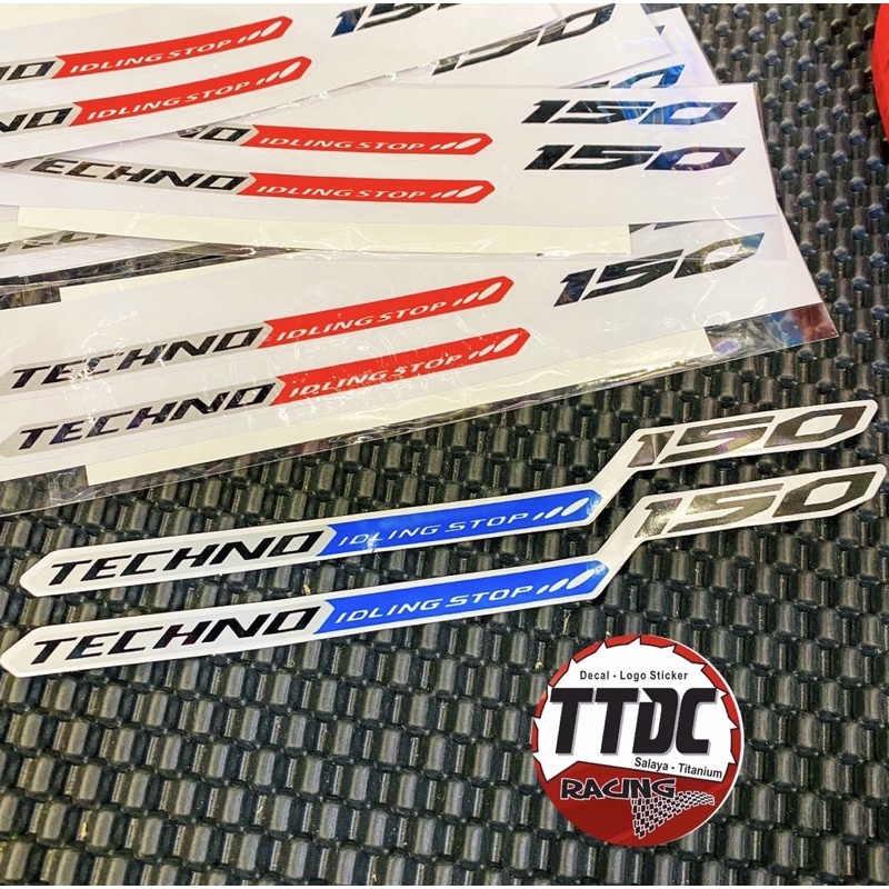 [ 1 Cặp ] Tem Techno Idling stop 150 đủ màu